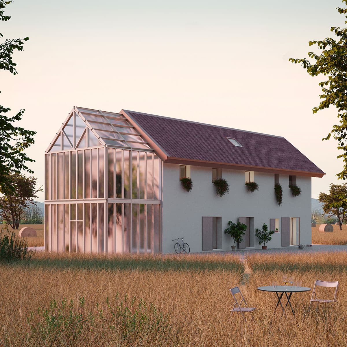 Casa RevoSteel modello Casale, di ispirazione agricola