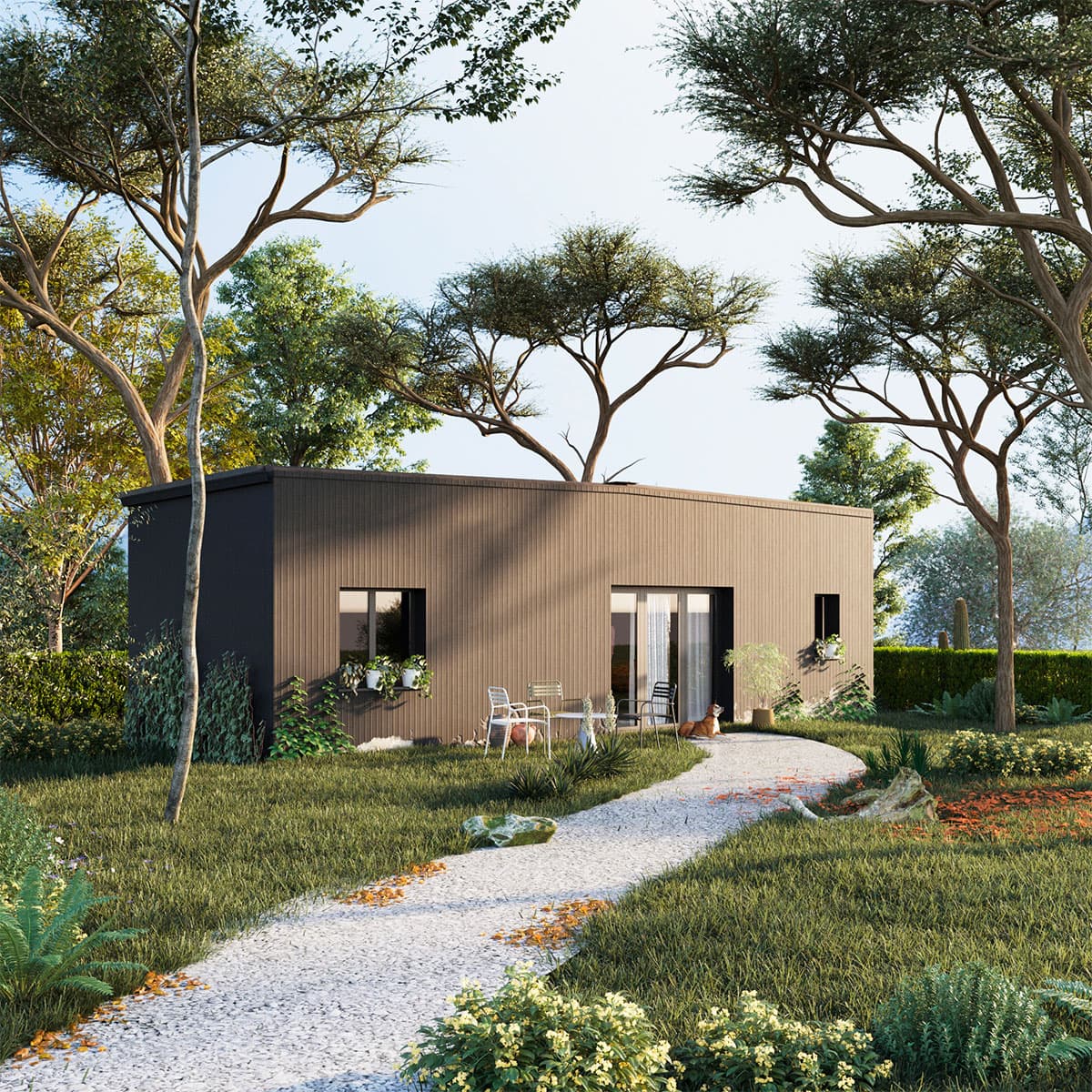 Casa RevoSteel modello Cottage deluxe, compatta e luminosa